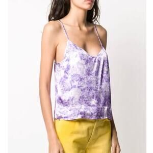 GANNI Floral-print satin camisole Rose-Print Heavy Satin Camisole